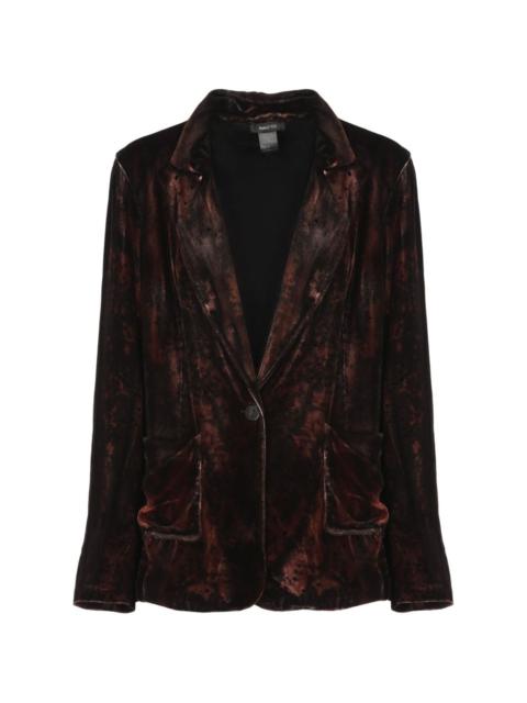 Avant Toi velvet single-breasted jacket