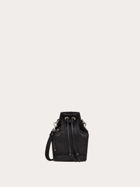 MINI BLACK ICONOGRAPHE NYLON BUCKET BAG