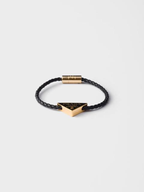 Prada Braided nappa leather bracelet