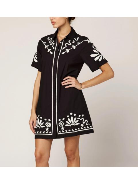 Cleobella RIYA MINI DRESS | BLACK/IVORY