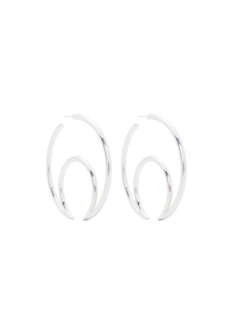 Marine Serre Moon-shaped hoop earrings