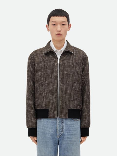 Bottega Veneta Wool And Cotton Pied De Poule Blouson