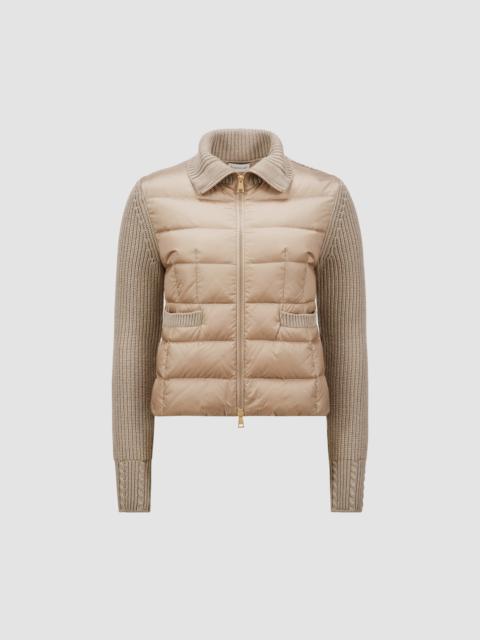 Moncler Padded Wool Zip-Up Cardigan
