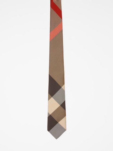 Burberry Classic Cut Oversized Check Silk Tie
