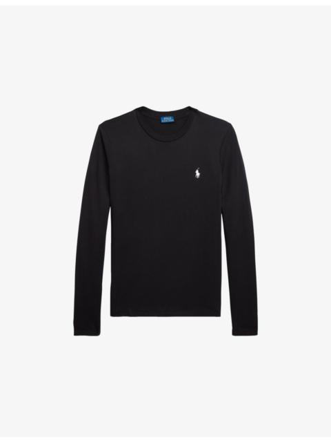 Polo Ralph Lauren Logo-Embroidered Long-Sleeve Cotton Top