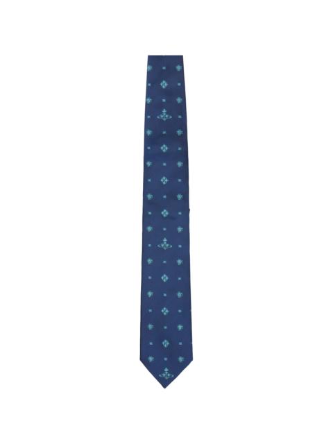 Vivienne Westwood Navy Silk Tie