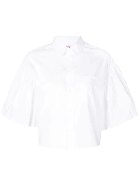 REDValentino pleated-sleeve detail shirt