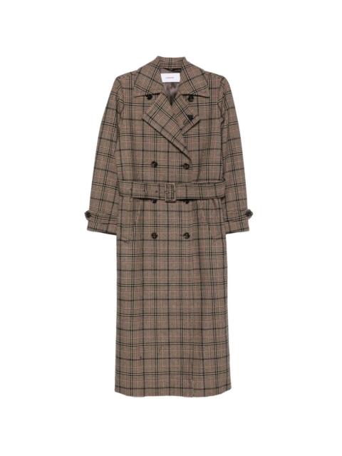 LARDINI Prince of Wales check double-breasted coat