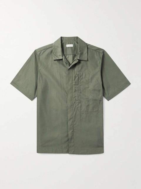 Twill Zip-Up Shirt