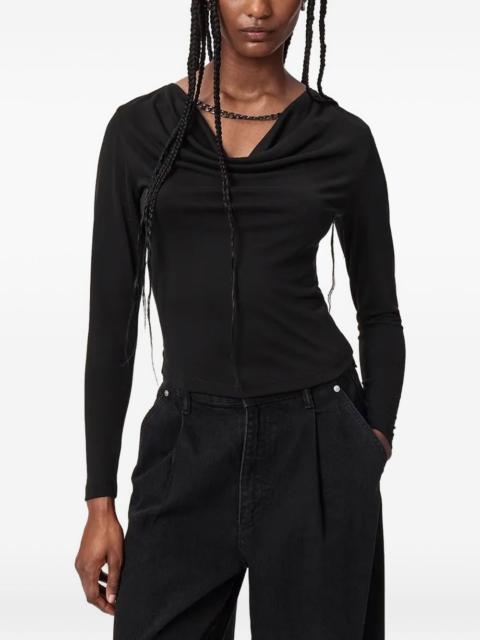 ALLSAINTS Hallie cowl-neck long-sleeves top