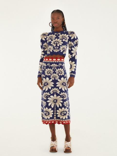 Blue Luna Knit Midi Skirt