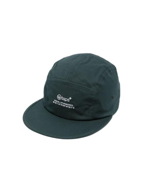 logo-embroidered flat-peak cap