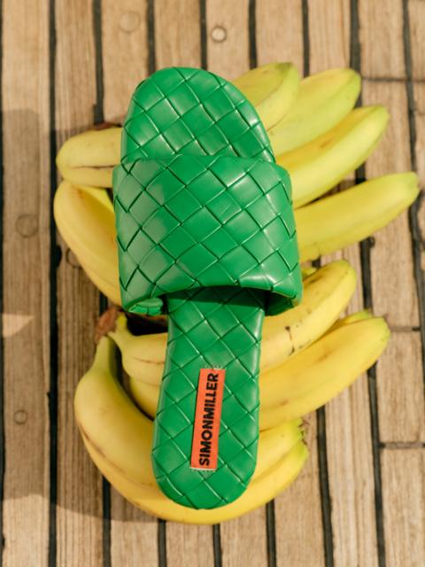 SIMONMILLER Woven Salerno Sandal In Gummy Green