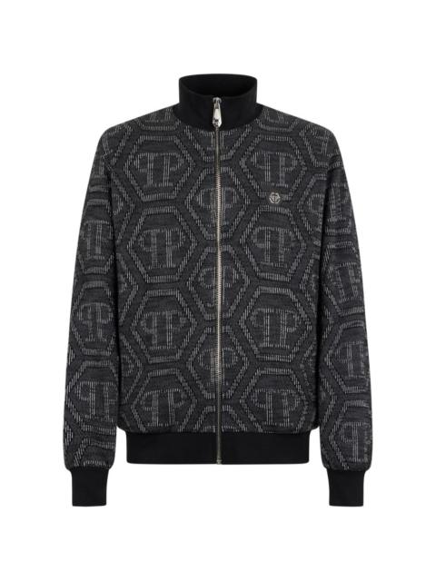 PHILIPP PLEIN monogram-jacquard tracksuit jacket