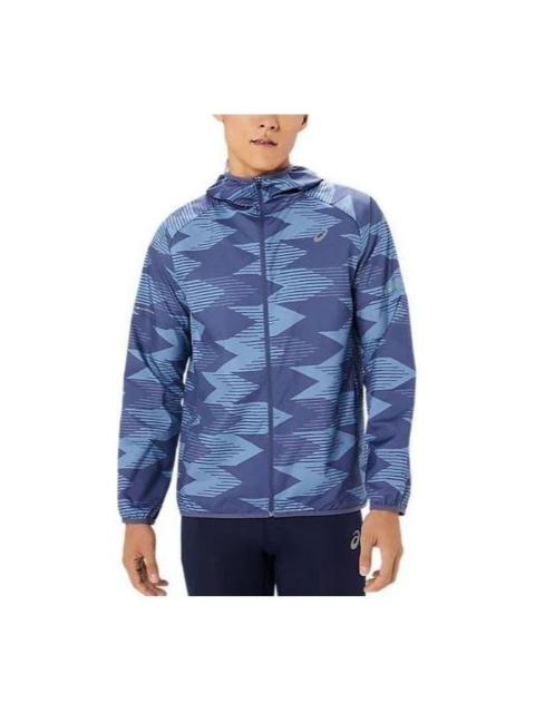 ASICS Packable Graphic Jacket Asia Sizing 'Thunder Blue' 2011D013-401