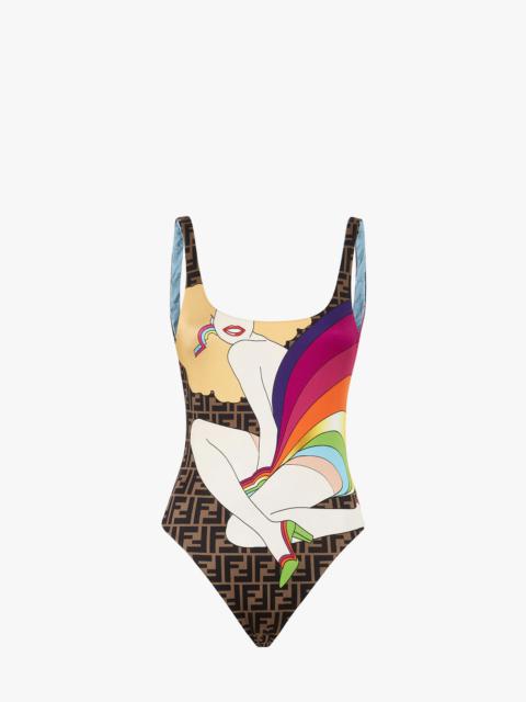FENDI Multicolor Lycra® swimsuit