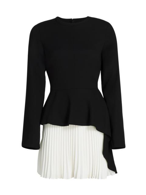 SIMKHAI Women's Amberly Pleated Long-Sleeve Minidress - Black Multi