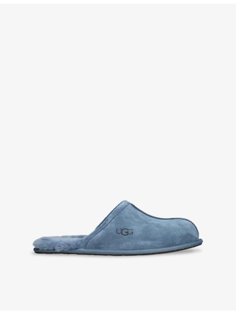 UGG Scuff Branded Suede and Shearling Slippers