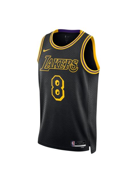 Nike 남자 나이키 NBA 로스 앤젤레스 레이크러 시티 에디션 8 & 24 Mamba 소개 주 Kobe Commemorate 블랙 저지 DJ0471-