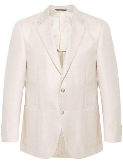 Canali single-breasted herringbone blazer