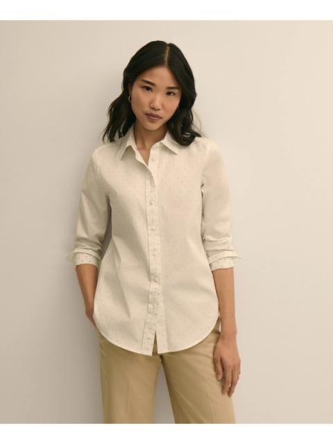 Brooks Brothers Cotton Jacquard Clip-Dot Shirt