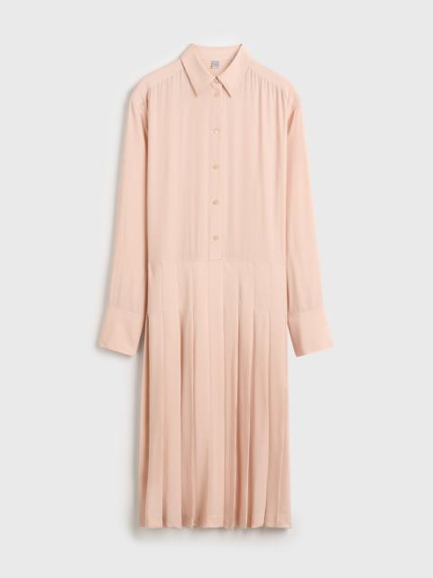 TOTEME Pleated shirtdress dusty pink