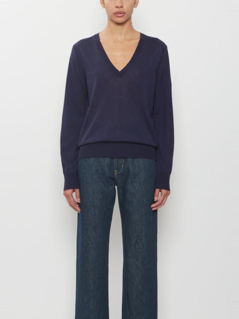 Loulou de Saison Julio Fine Cashmere V-Neck Sweater