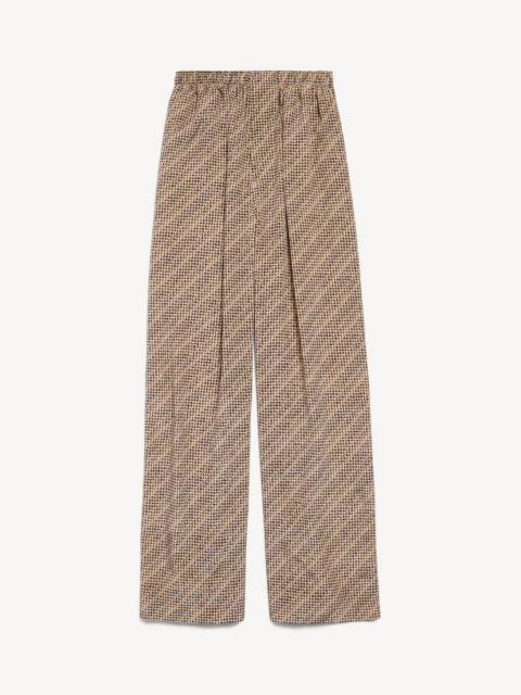 BALENCIAGA Women's Monogram Pyjama Pants in Beige/black