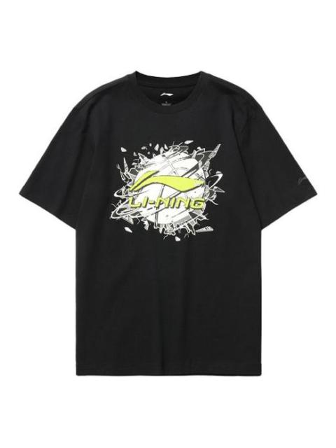 Li-Ning Hoops Graphic Loose Fit T-shirt 'Black' AHSR405-2