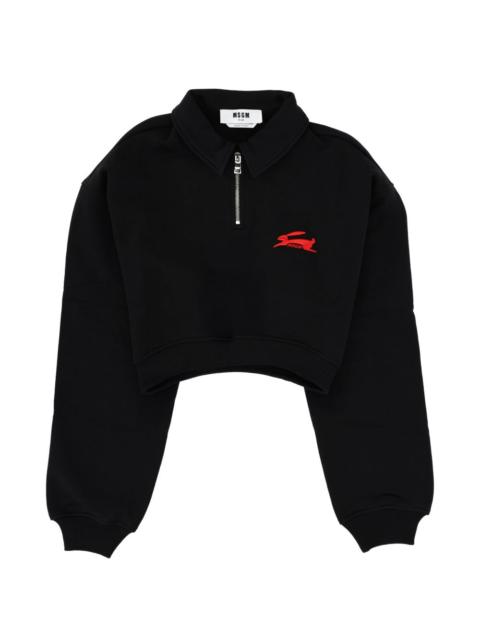 MSGM Follow The Rabbit half-zip sweatshirt