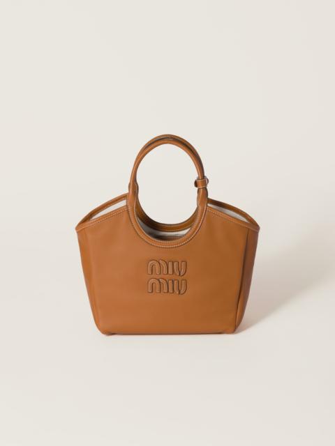 【miumiu】Ivy レザー ショッピング バッグ 5BG231VMLN2CRW Black Ivy Leather Bag | Miu Miu