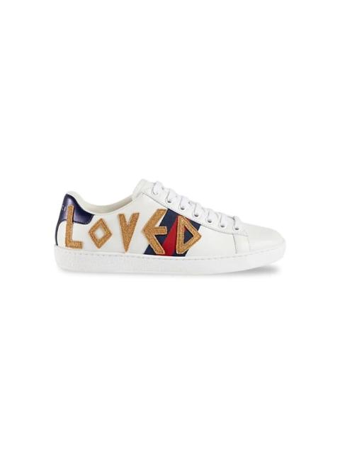GUCCI 여자의 에이스 embroidered sneaker