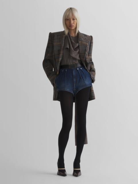 MUGLER checked twisted double breasted jacket