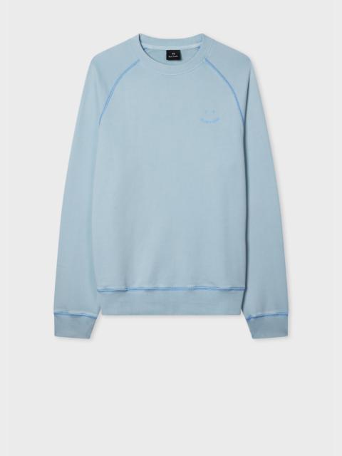 Paul Smith Pale Blue 'Happy' Raglan Sweatshirt