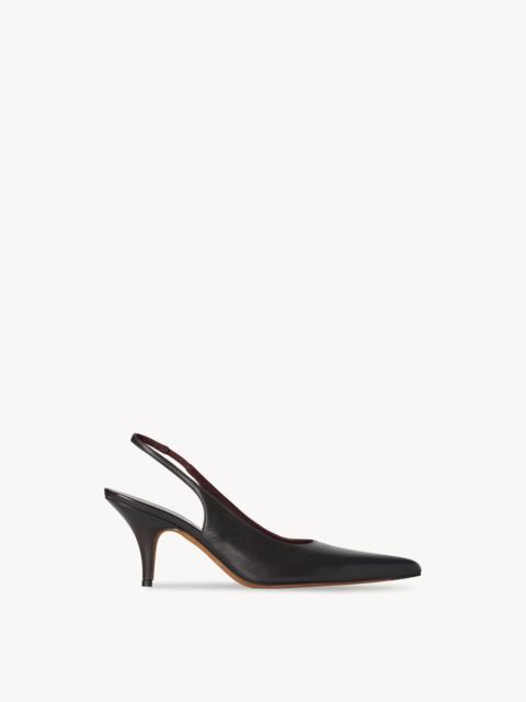 The Row Sling Point Heel in Leather