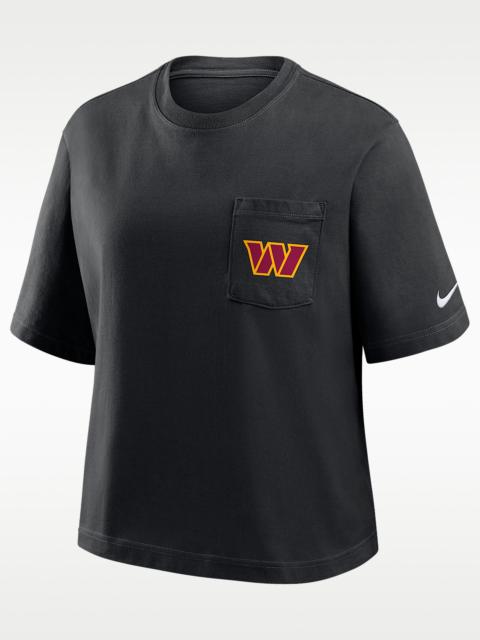 Nike Washington Commanders Rewind Pocket Boxy Women's Nike NFL T-Shirt