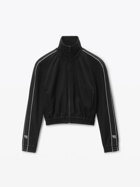 Alexander Wang Cropped Track Jacket with Logo Tape