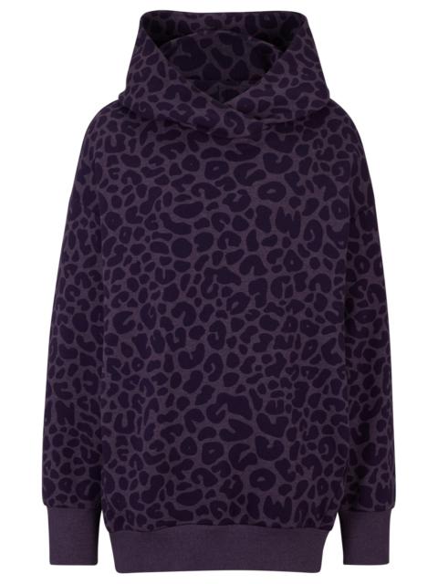 BOSS NAOMI X BOSS LONGLINE HOODIE WITH LEOPARD PATTERN