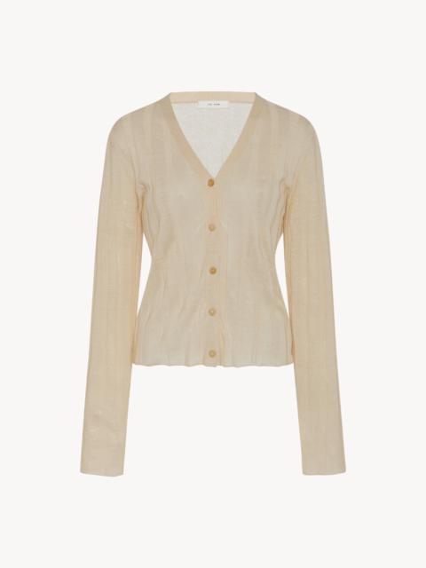 The Row Dwin Cardigan in Linen and Silk