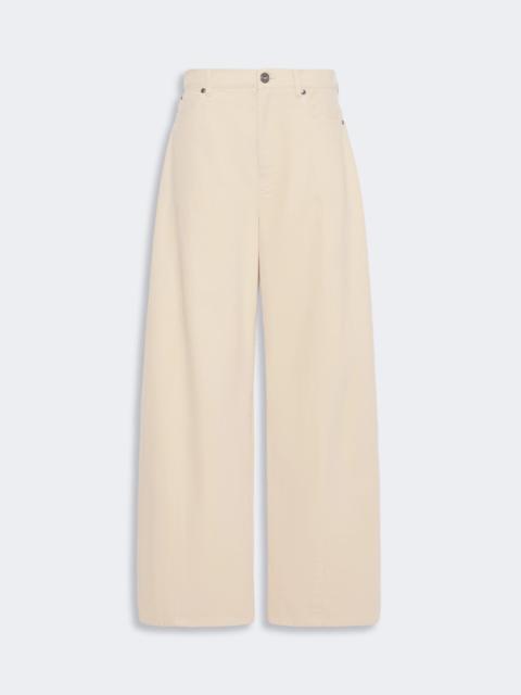 WEEKEND Max Mara ORDINE Cotton drill trousers - IVORY