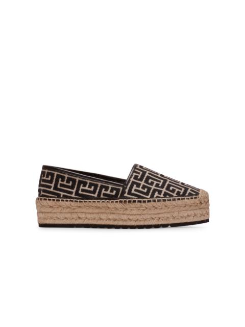 Balmain Alex canvas espadrilles with PB Labyrinth monogram