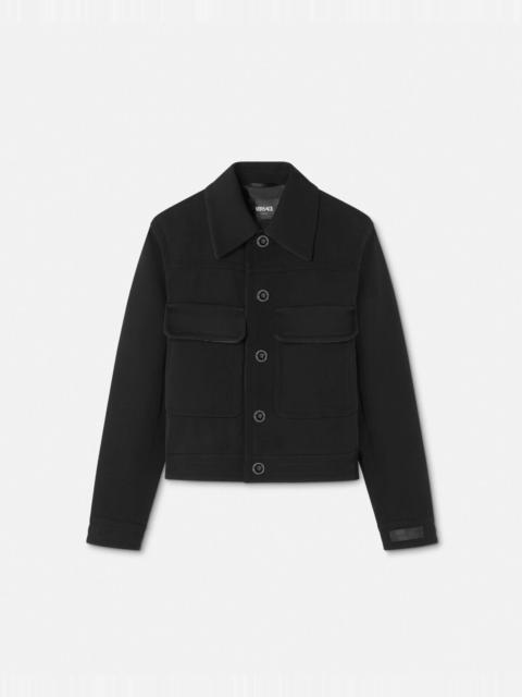 VERSACE Wool Twill Blouson Jacket