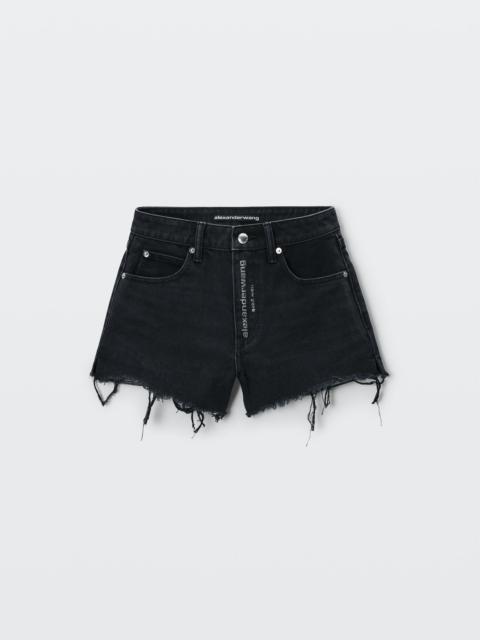 Alexander Wang CRYSTAL HOTFIX LOGO FLY RELAXED SHORT