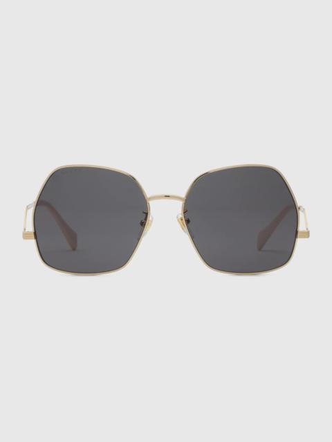 Geometrical-frame sunglasses