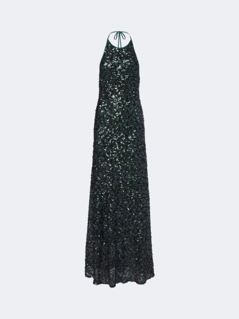 CHRISTOPHER ESBER Open-back sequined halterneck gown