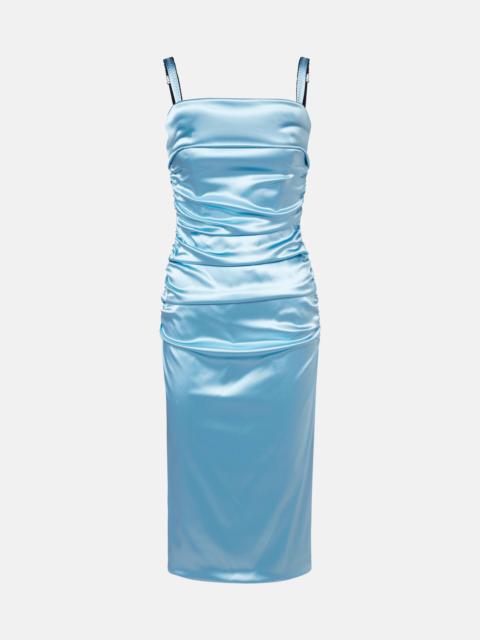 Dolce & Gabbana Ruched satin cocktail dress