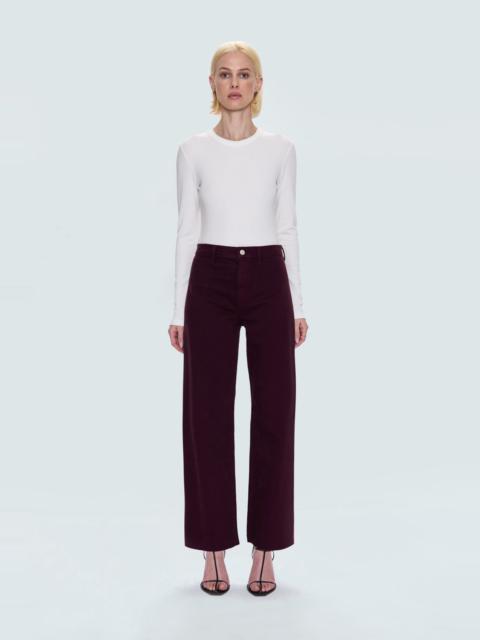 PISTOLA PENNY HIGH RISE WIDE LEG JEAN - CLARET