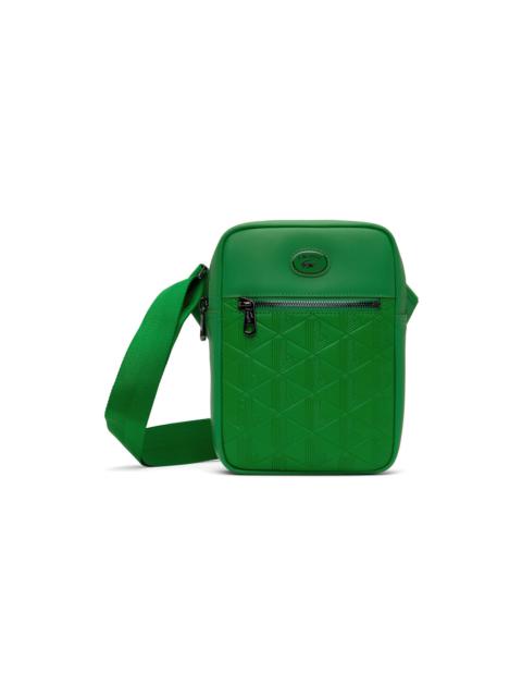 LACOSTE Green Leather Monogram Vertical Bag