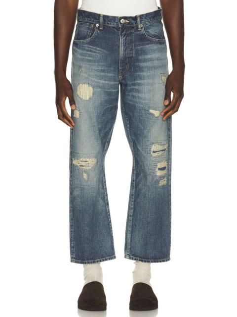 BEAMS PLUS 5 Pocket Classic Denim Repair
