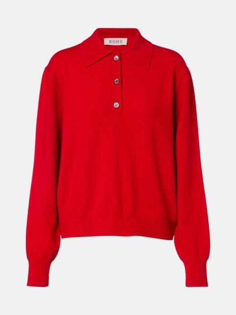 RÓHE Wool and cashmere polo sweater